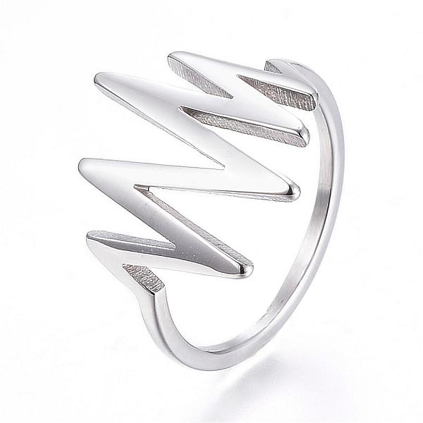 PandaHall 304 Stainless Steel Finger Rings, Heartbeat Rings, Size 6~9, Stainless Steel Color, 16~19mm 304 Stainless Steel
PandaHall 304 Stainless Steel Finger Rings, Heartbeat Rings, Size 6~9, Stainless Steel Color, 16~19mm 304 Stainless Steel