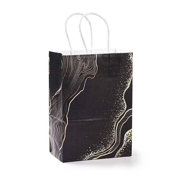 PandaHall Kraft Paper Bags, with Handle, Gift Bags, Shopping Bags, Rectangle with Marble Pattern, Black, 15x8x21cm Paper Others Black
PandaHall Kraft Paper Bags, with Handle, Gift Bags, Shopping Bags, Rectangle with Marble Pattern, Black, 15x8x21cm Paper Others Black