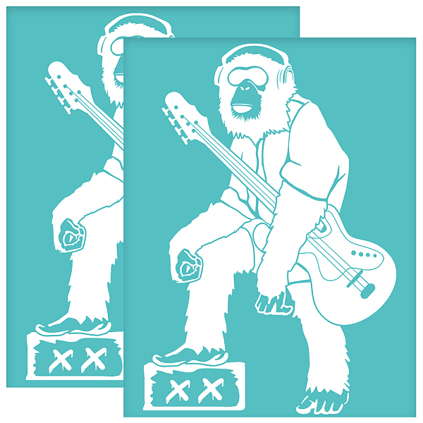 PandaHall Self-Adhesive Silk Screen Printing Stencil, for Painting on Wood, DIY Decoration T-Shirt Fabric, Turquoise, Orangutan, 280x220mm...
PandaHall Self-Adhesive Silk Screen Printing Stencil, for Painting on Wood, DIY Decoration T-Shirt Fabric, Turquoise, Orangutan, 280x220mm...