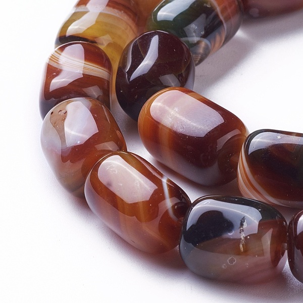 PandaHall Natural Dyed Striped Agate/Banded Agate Beads Strands, Cuboid, Sienna, 14~18x10~11x10~11mm, Hole: 1.5mm, about 25pcs/strand, 15.1..., Brown
PandaHall Natural Dyed Striped Agate/Banded Agate Beads Strands, Cuboid, Sienna, 14~18x10~11x10~11mm, Hole: 1.5mm, about 25pcs/strand, 15.1..., Brown