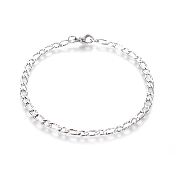 PandaHall 304 Stainless Steel Figaro Chain Bracelets, with Lobster Claw Clasps, Stainless Steel Color, 8-1/8 inch(20.7cm), 4mm 304 Stainless...
PandaHall 304 Stainless Steel Figaro Chain Bracelets, with Lobster Claw Clasps, Stainless Steel Color, 8-1/8 inch(20.7cm), 4mm 304 Stainless...