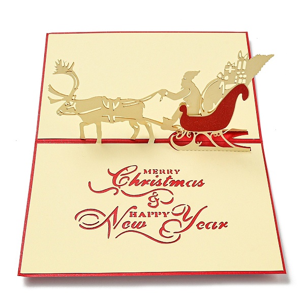PandaHall 3D Pop Up Paper Greeting Card, with Envelope, Christmas Day Invitation Card, Deer, 200x150x70mm Paper Deer Red
PandaHall 3D Pop Up Paper Greeting Card, with Envelope, Christmas Day Invitation Card, Deer, 200x150x70mm Paper Deer Red