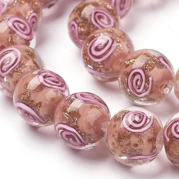 PandaHall Handmade Gold Sand Lampwork Beads Strands, Round, Vortex Pattern, Light Salmon, 12mm, Hole: 2mm, 30pcs/strand, 13.18 inch Lampwork..., Red
PandaHall Handmade Gold Sand Lampwork Beads Strands, Round, Vortex Pattern, Light Salmon, 12mm, Hole: 2mm, 30pcs/strand, 13.18 inch Lampwork..., Red