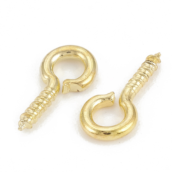 PandaHall Iron Screw Eye Pin Peg Bails, For Half Drilled Beads, Nickel Free, Golden, 10x5x1mm, Hole: 2mm Iron
PandaHall Iron Screw Eye Pin Peg Bails, For Half Drilled Beads, Nickel Free, Golden, 10x5x1mm, Hole: 2mm Iron