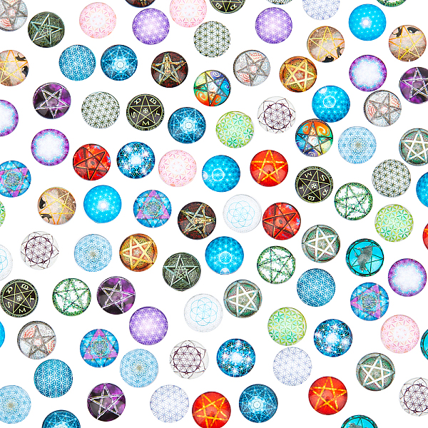 PandaHall Glass Cabochons, Flat Round, Mixed Color, 12x4mm, 112pcs/bag Glass Flat Round Multicolor
PandaHall Glass Cabochons, Flat Round, Mixed Color, 12x4mm, 112pcs/bag Glass Flat Round Multicolor