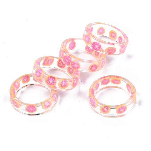 PandaHall Transparent Epoxy Resin Finger Rings, Grapefruit, Deep Pink, US Size 6 1/4(16.5mm) Epoxy Resin Fruit
PandaHall Transparent Epoxy Resin Finger Rings, Grapefruit, Deep Pink, US Size 6 1/4(16.5mm) Epoxy Resin Fruit