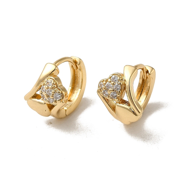 PandaHall KC Gold Plated Brass Micro Pave Cubic Zirconia Hoop Earring, Heart, 12x8mm Brass Heart Clear
PandaHall KC Gold Plated Brass Micro Pave Cubic Zirconia Hoop Earring, Heart, 12x8mm Brass Heart Clear