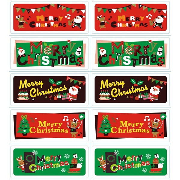 PandaHall Sealing Stickers, Label Paster Picture Stickers, Christmas Theme, Mixed Color, 60x25mm, 10pcs/sheet Paper Rectangle Multicolor
PandaHall Sealing Stickers, Label Paster Picture Stickers, Christmas Theme, Mixed Color, 60x25mm, 10pcs/sheet Paper Rectangle Multicolor