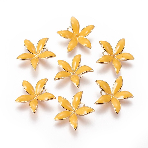 PandaHall Brass Enamel Peg Bails Pendants, For Half Drilled Beads, Nickel Free, Flower, Real 18K Gold Plated, Gold, 23x24x6mm, Hole: 2mm...
PandaHall Brass Enamel Peg Bails Pendants, For Half Drilled Beads, Nickel Free, Flower, Real 18K Gold Plated, Gold, 23x24x6mm, Hole: 2mm...