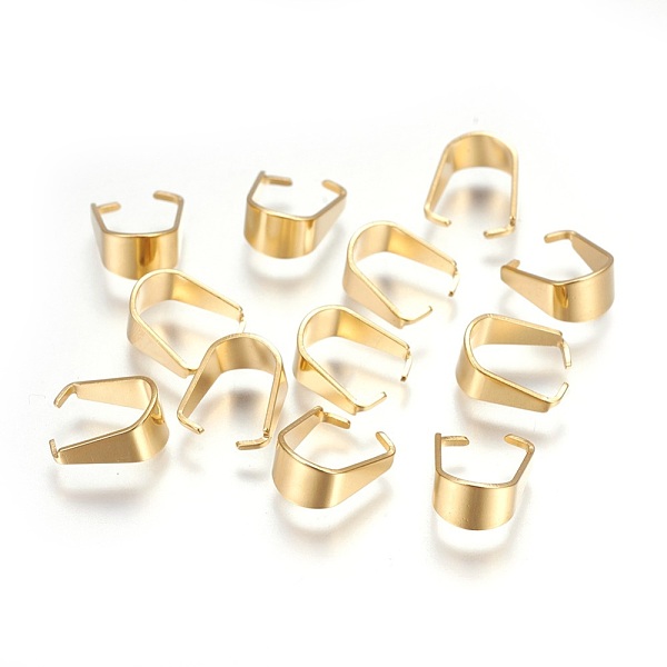 PandaHall 304 Stainless Steel Snap on Bails, Golden, 10x8.5x0.5mm 304 Stainless Steel
PandaHall 304 Stainless Steel Snap on Bails, Golden, 10x8.5x0.5mm 304 Stainless Steel