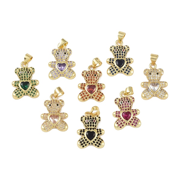 PandaHall Brass Micro Pave Cubic Zirconia Pendants, with Glass, Real 18K Gold Plated, Bear Charms, Mixed Color, 21x14.5x3.5mm, Hole: 4.5x3mm..., Multicolor
PandaHall Brass Micro Pave Cubic Zirconia Pendants, with Glass, Real 18K Gold Plated, Bear Charms, Mixed Color, 21x14.5x3.5mm, Hole: 4.5x3mm..., Multicolor