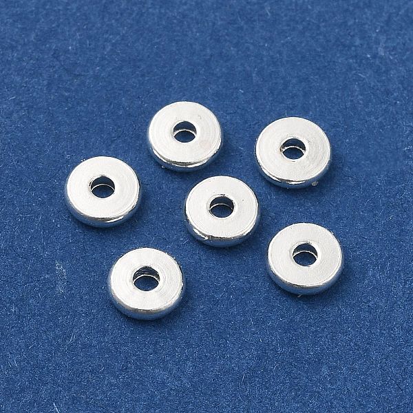PandaHall Brass Spacer Beads, Disc, 925 Sterling Silver Plated, 5x1.2mm, Hole: 1.5mm Brass Disc
PandaHall Brass Spacer Beads, Disc, 925 Sterling Silver Plated, 5x1.2mm, Hole: 1.5mm Brass Disc