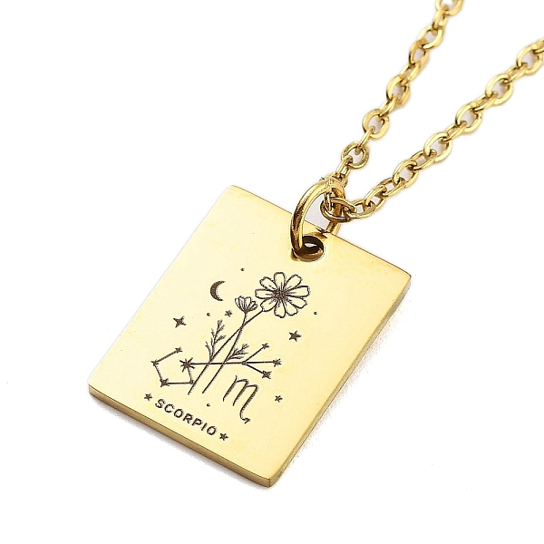 PandaHall Birthday Flower 304 Stainless Steel Pendant Nacklaces For Women, Cable Chain Necklaces, Real 18K Gold Plated, Scorpio, 17.72 inch...
PandaHall Birthday Flower 304 Stainless Steel Pendant Nacklaces For Women, Cable Chain Necklaces, Real 18K Gold Plated, Scorpio, 17.72 inch...