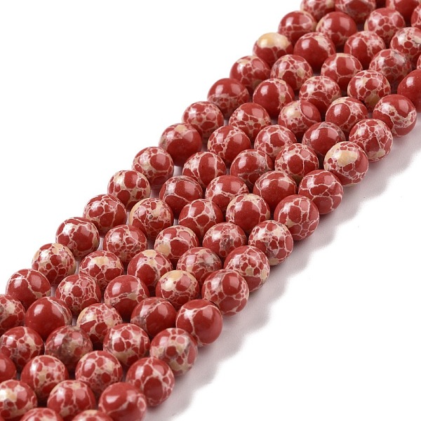 PandaHall Synthetic Imperial Jasper Beads Strands, Dyed, Round, Red, 6mm, Hole: 1.2mm, about 65pcs/strand, 14.76 inch~14.96 inch...
PandaHall Synthetic Imperial Jasper Beads Strands, Dyed, Round, Red, 6mm, Hole: 1.2mm, about 65pcs/strand, 14.76 inch~14.96 inch...
