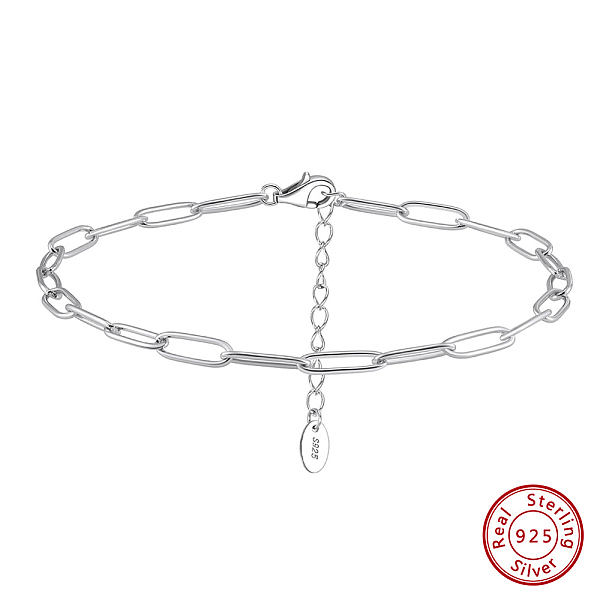 PandaHall 925 Sterling Silver Cable Chain Anklet, Real Platinum Plated, 8-5/8 inch(21.8cm) Sterling Silver Oval
PandaHall 925 Sterling Silver Cable Chain Anklet, Real Platinum Plated, 8-5/8 inch(21.8cm) Sterling Silver Oval