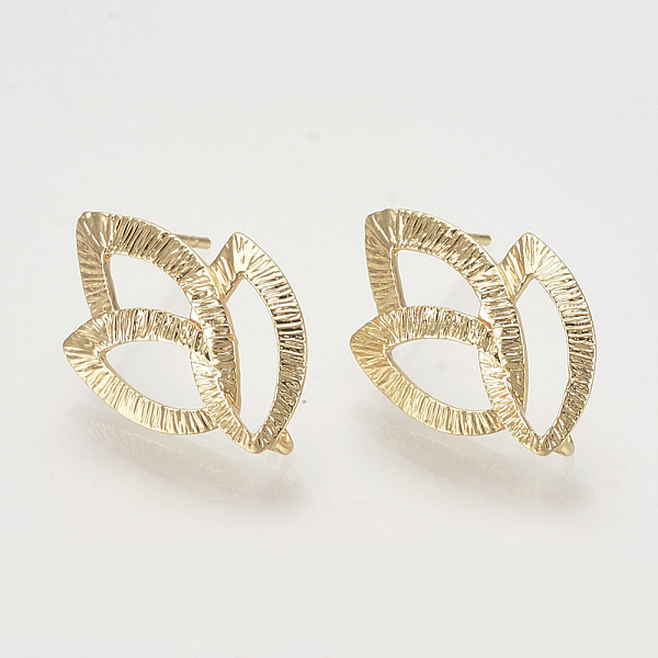 PandaHall Brass Stud Earring Findings, with Loop, Leaf, Nickel Free, Real 18K Gold Plated, 22x14.5mm, Hole: 2mm, Pin: 0.8mm Brass Leaf
PandaHall Brass Stud Earring Findings, with Loop, Leaf, Nickel Free, Real 18K Gold Plated, 22x14.5mm, Hole: 2mm, Pin: 0.8mm Brass Leaf
