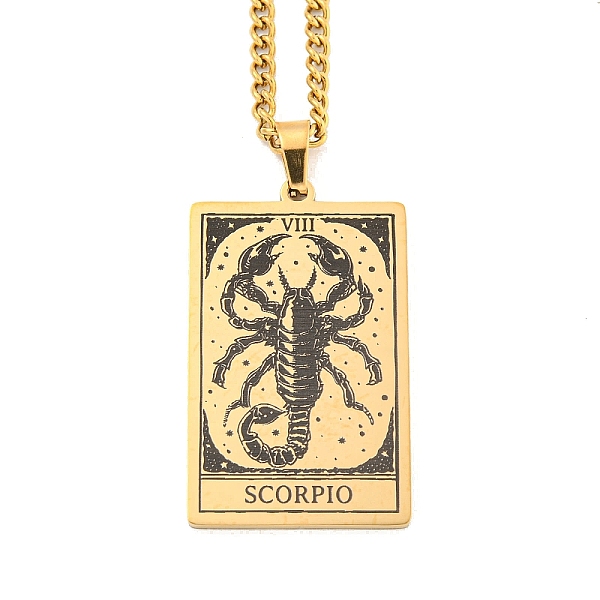 PandaHall 304 Stainless Steel Tarot Pendant Necklaces, Cable Chain Necklaces, Scorpio, 23.23~24.21 inch(59~61.5cm) 304 Stainless Steel...
PandaHall 304 Stainless Steel Tarot Pendant Necklaces, Cable Chain Necklaces, Scorpio, 23.23~24.21 inch(59~61.5cm) 304 Stainless Steel...