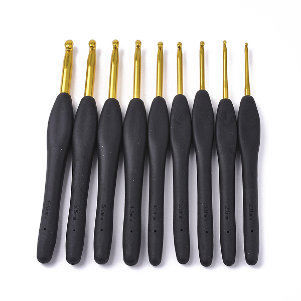PandaHall Aluminum Crochet Hooks, with TPR Handle, Black, 147x13x10mm, Pin: 2.0mm/2.5mm/3mm/3.5mm/4mm/4.5mm/5mm/5.5mm/6mm, 9pcs/set Aluminum...
PandaHall Aluminum Crochet Hooks, with TPR Handle, Black, 147x13x10mm, Pin: 2.0mm/2.5mm/3mm/3.5mm/4mm/4.5mm/5mm/5.5mm/6mm, 9pcs/set Aluminum...