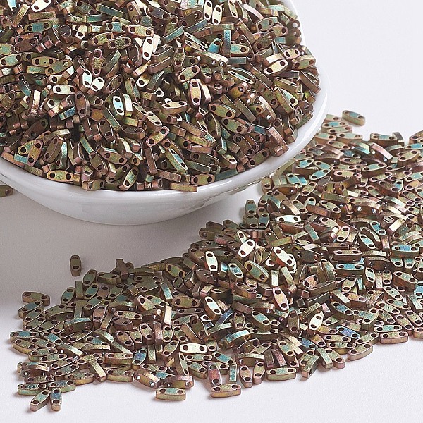 PandaHall MIYUKI Quarter TILA Beads, Japanese Seed Beads, 2-Hole, (QTL2035) Matte Metallic Khaki Iris, 5x1.2x1.9mm, Hole: 0.8mm, about..., Brown
PandaHall MIYUKI Quarter TILA Beads, Japanese Seed Beads, 2-Hole, (QTL2035) Matte Metallic Khaki Iris, 5x1.2x1.9mm, Hole: 0.8mm, about..., Brown