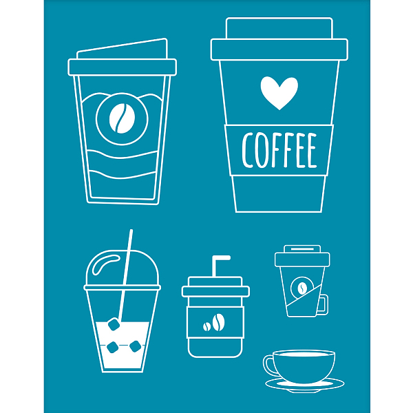 PandaHall Silk Screen Printing Stencil, for Painting on Wood, DIY Decoration T-Shirt Fabric, Cup Pattern, 100x127mm Nylon Tableware Cyan
PandaHall Silk Screen Printing Stencil, for Painting on Wood, DIY Decoration T-Shirt Fabric, Cup Pattern, 100x127mm Nylon Tableware Cyan