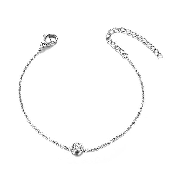 PandaHall SHEGRACE Simple Elegant Rhodium Plated 925 Sterling Silver Bracelet, with Round AAA Cubic Zirconia(Chain Extenders Random Style)...
PandaHall SHEGRACE Simple Elegant Rhodium Plated 925 Sterling Silver Bracelet, with Round AAA Cubic Zirconia(Chain Extenders Random Style)...