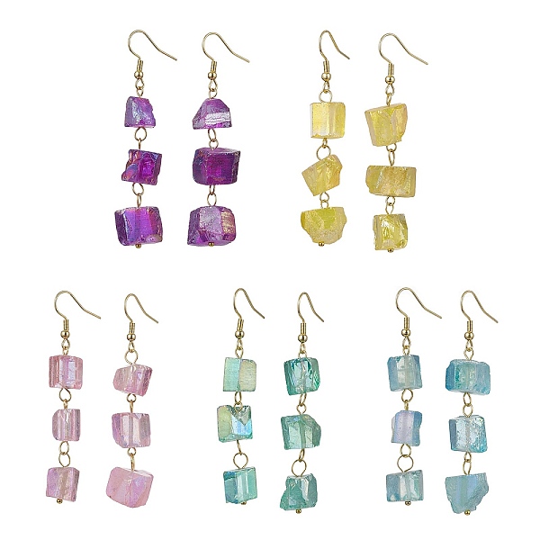 PandaHall Dyed Natural Quartz Nugget Dangle Stud Earrings, 304 Stainless Steel Long Drop Earrings, Mixed Color, 65~67x11~17mm Other Quartz..., Multicolor
PandaHall Dyed Natural Quartz Nugget Dangle Stud Earrings, 304 Stainless Steel Long Drop Earrings, Mixed Color, 65~67x11~17mm Other Quartz..., Multicolor