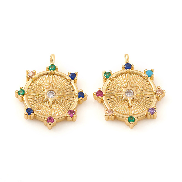 PandaHall Brass Micro Pave Cubic Zirconia Pendants, Flat Round, Colorful, Real 18K Gold Plated, 17x15x2.5mm, Hole: 1.4mm Brass+Cubic...
PandaHall Brass Micro Pave Cubic Zirconia Pendants, Flat Round, Colorful, Real 18K Gold Plated, 17x15x2.5mm, Hole: 1.4mm Brass+Cubic...