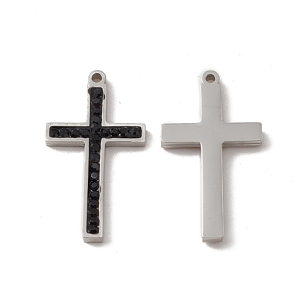PandaHall 201 Stainless Steel Pendants, Jet Rhinestone Cross Charms, Stainless Steel Color, 21x11.5x2mm, Hole: 1mm Stainless..., Black
PandaHall 201 Stainless Steel Pendants, Jet Rhinestone Cross Charms, Stainless Steel Color, 21x11.5x2mm, Hole: 1mm Stainless..., Black