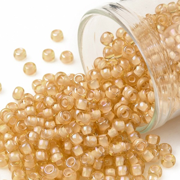 PandaHall TOHO Round Seed Beads, Japanese Seed Beads, (923) Inside Color AB Crystal/Moccasin Lined, 8/0, 3mm, Hole: 1mm, about 1110pcs/50g..., Gold
PandaHall TOHO Round Seed Beads, Japanese Seed Beads, (923) Inside Color AB Crystal/Moccasin Lined, 8/0, 3mm, Hole: 1mm, about 1110pcs/50g..., Gold