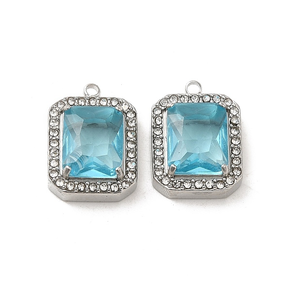 PandaHall 304 Stainless Steel Pendants, with Glass Rhinestone, Rectangle Charms, Sky Blue, 16x11.5x4.5mm, Hole: 1.4mm Stainless Steel+Glass...
PandaHall 304 Stainless Steel Pendants, with Glass Rhinestone, Rectangle Charms, Sky Blue, 16x11.5x4.5mm, Hole: 1.4mm Stainless Steel+Glass...