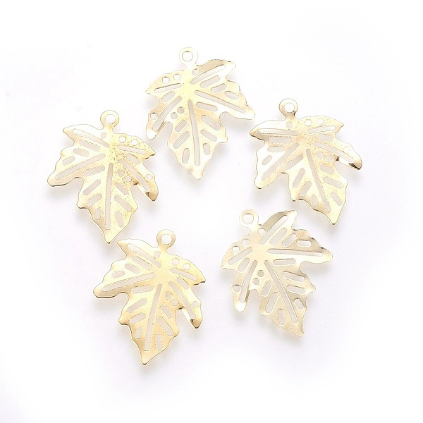 PandaHall Autumn Theme Iron Filigree Pendants, Maple Leaf, Golden, 22x18x0.5mm, Hole: 1.5mm Iron Leaf
PandaHall Autumn Theme Iron Filigree Pendants, Maple Leaf, Golden, 22x18x0.5mm, Hole: 1.5mm Iron Leaf