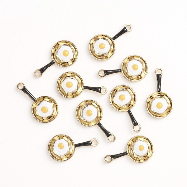 PandaHall Alloy Enamel Pendants, Pan with Poached Egg, Golden, for DIY Jewelry Making, Black, 27x15x5mm, Hole: 2mm Alloy+Enamel Others Black
PandaHall Alloy Enamel Pendants, Pan with Poached Egg, Golden, for DIY Jewelry Making, Black, 27x15x5mm, Hole: 2mm Alloy+Enamel Others Black