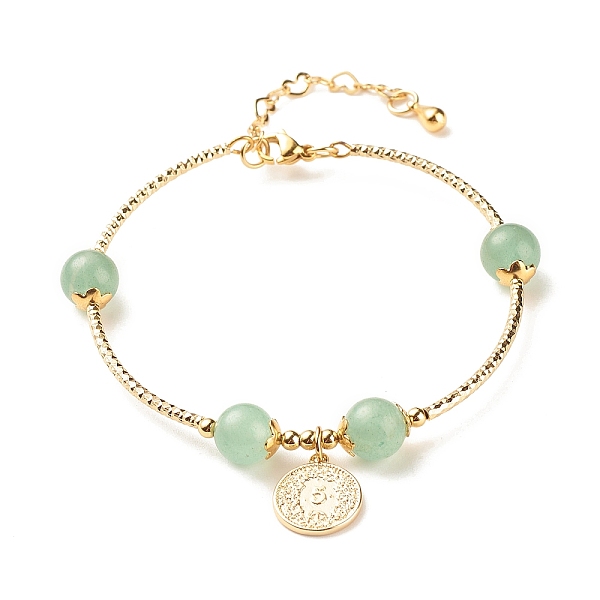 PandaHall Brass Coin Charm Bracelet with Natural Green Aventurine, Gemstone Jewelry for Women, Golden, Inner Diameter: 2-1/4 inch(5.8cm)...
PandaHall Brass Coin Charm Bracelet with Natural Green Aventurine, Gemstone Jewelry for Women, Golden, Inner Diameter: 2-1/4 inch(5.8cm)...