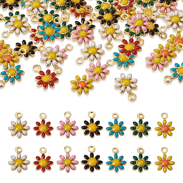 PandaHall Spritewelry 42Pcs 7 Colors Brass Enamel Charms, Golden Plated, Sunflower, Mixed Color, 10x7x2mm, Hole: 1.2mm, 6pcs/color..., Multicolor
PandaHall Spritewelry 42Pcs 7 Colors Brass Enamel Charms, Golden Plated, Sunflower, Mixed Color, 10x7x2mm, Hole: 1.2mm, 6pcs/color..., Multicolor