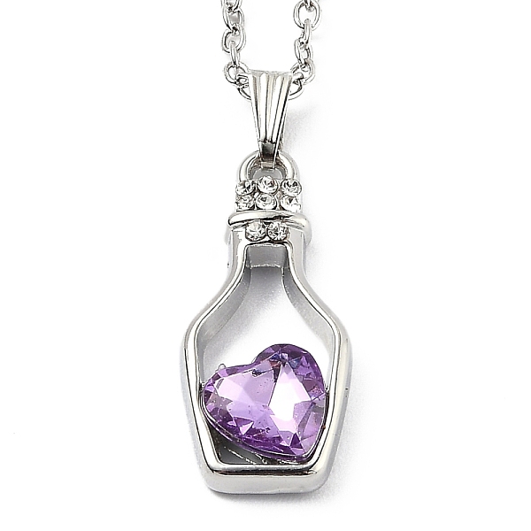 PandaHall Alloy Resin Pendant Necklaces, with Cable Chains, Bottle with Heart, Platinum, Lilac, 16.73 inch(42.5cm) Resin Purple
PandaHall Alloy Resin Pendant Necklaces, with Cable Chains, Bottle with Heart, Platinum, Lilac, 16.73 inch(42.5cm) Resin Purple