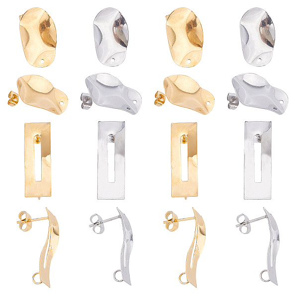 PandaHall Unicraftale 304 Stainless Steel Stud Earring Findings, with Loop and Ear Nuts/Earring Backs, Rectangle/Oval, Mixed Color...
PandaHall Unicraftale 304 Stainless Steel Stud Earring Findings, with Loop and Ear Nuts/Earring Backs, Rectangle/Oval, Mixed Color...