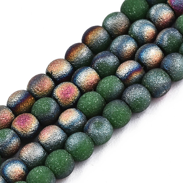 PandaHall Frosted Electroplate Glass Beads Strands, Half Plated, Round, Dark Green, 3mm, Hole: 0.5mm, about 149~150pcs/strand...
PandaHall Frosted Electroplate Glass Beads Strands, Half Plated, Round, Dark Green, 3mm, Hole: 0.5mm, about 149~150pcs/strand...