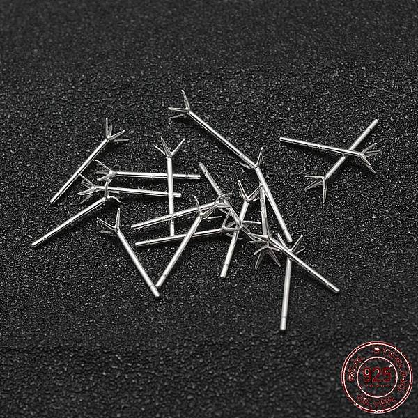 PandaHall 925 Sterling Silver Ear Studs, 4-Prong Earrings Settings, Silver, Tray: 5mm, 11x5.5mm, Pin: 0.75mm Sterling Silver
PandaHall 925 Sterling Silver Ear Studs, 4-Prong Earrings Settings, Silver, Tray: 5mm, 11x5.5mm, Pin: 0.75mm Sterling Silver