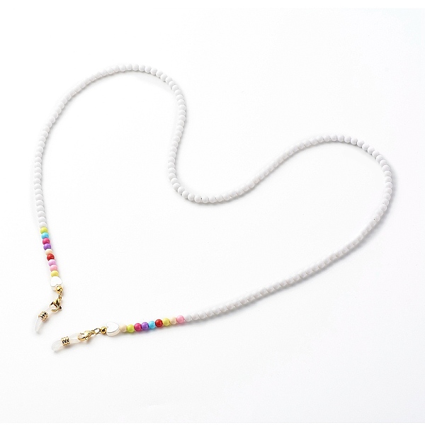 PandaHall Acrylic Eyeglasses Chains, with 304 Stainless Steel Lobster Claw Clasps & Acrylic Heart Beads, Rubber Loop End, White, 31.89 inch...
PandaHall Acrylic Eyeglasses Chains, with 304 Stainless Steel Lobster Claw Clasps & Acrylic Heart Beads, Rubber Loop End, White, 31.89 inch...