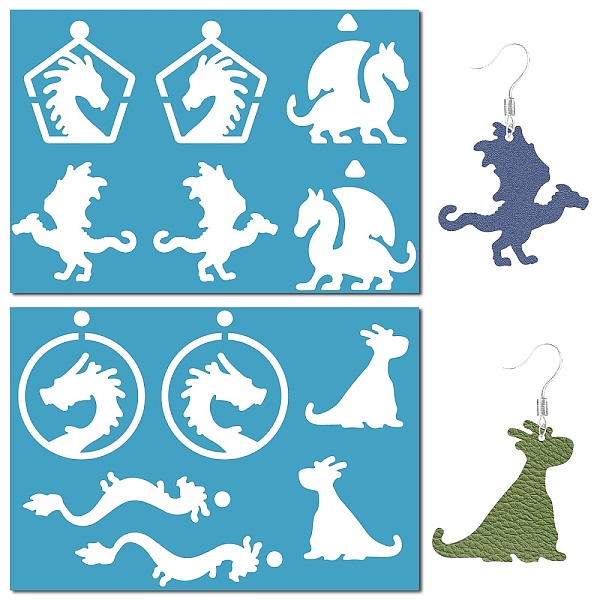 PandaHall Acrylic Earring Handwork Template, Card Leather Cutting Stencils, Dragon, 130x90x2mm, 2pcs/set Acrylic Dragon
PandaHall Acrylic Earring Handwork Template, Card Leather Cutting Stencils, Dragon, 130x90x2mm, 2pcs/set Acrylic Dragon
