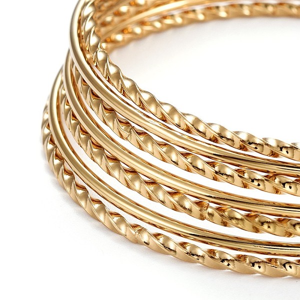 PandaHall Fashion 304 Stainless Steel Buddhist Bangle Sets, Golden, 2-5/8 inch(6.8cm), 7pcs/set 304 Stainless Steel
PandaHall Fashion 304 Stainless Steel Buddhist Bangle Sets, Golden, 2-5/8 inch(6.8cm), 7pcs/set 304 Stainless Steel