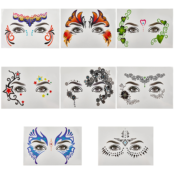 PandaHall Gorgecraft 8 Sheets 8 Style Waterproof Self Adhesive Tattoo Stickers on Face, for Halloween Christmas Masquerade Party, Mixed...
PandaHall Gorgecraft 8 Sheets 8 Style Waterproof Self Adhesive Tattoo Stickers on Face, for Halloween Christmas Masquerade Party, Mixed...