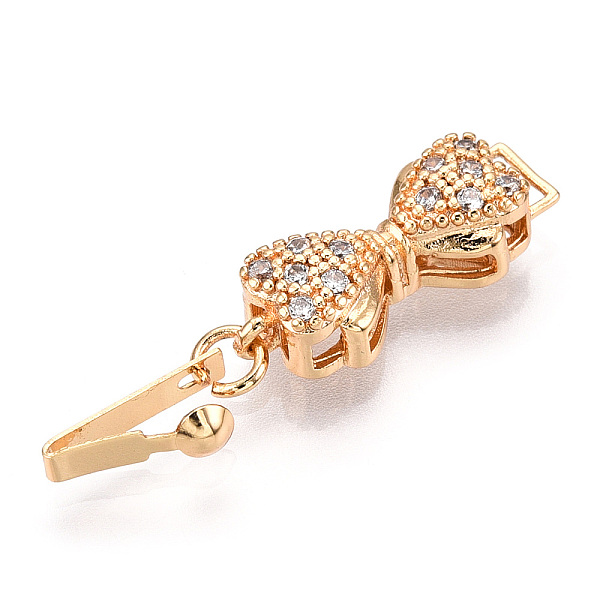 PandaHall Brass Micro Pave Clear Cubic Zirconia Box Clasps, Bowknot, Real 18K Gold Plated, 21x8x6mm, Hole: 1mm Brass+Cubic Zirconia Bowknot...
PandaHall Brass Micro Pave Clear Cubic Zirconia Box Clasps, Bowknot, Real 18K Gold Plated, 21x8x6mm, Hole: 1mm Brass+Cubic Zirconia Bowknot...