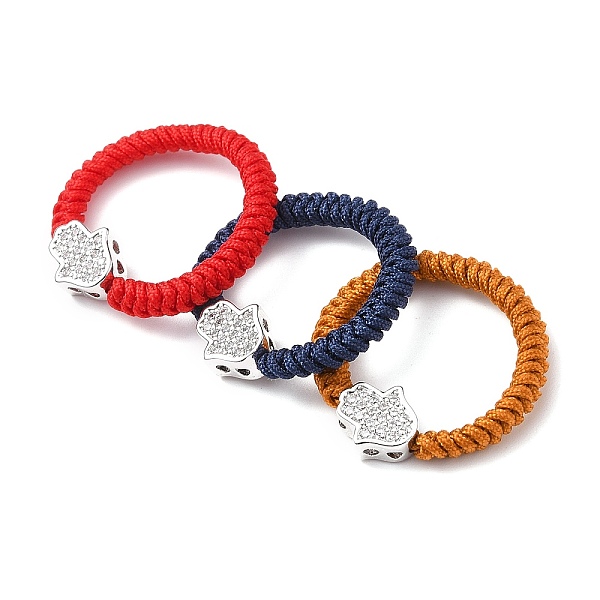 PandaHall Nylon Thread Cord Braided Rings Sets, with Brass Micro Pave Clear Cubic Zirconia Beads, Hamsa Hand/Hand of Fatima/Hand of Miriam..., Multicolor
PandaHall Nylon Thread Cord Braided Rings Sets, with Brass Micro Pave Clear Cubic Zirconia Beads, Hamsa Hand/Hand of Fatima/Hand of Miriam..., Multicolor