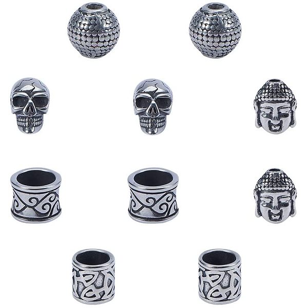 PandaHall 304 Stainless Steel Beads, Large Hole Beads, Mixed Shapes, Antique Silver, 5.628x5.628x2.303cm 304 Stainless Steel Mixed Shapes
PandaHall 304 Stainless Steel Beads, Large Hole Beads, Mixed Shapes, Antique Silver, 5.628x5.628x2.303cm 304 Stainless Steel Mixed Shapes