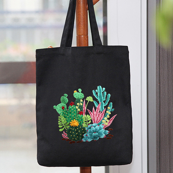 PandaHall DIY Cactus & Succulent Plants Pattern Tote Bag Embroidery Kit, including Embroidery Needles & Thread, Cotton Fabric, Plastic..., Black
PandaHall DIY Cactus & Succulent Plants Pattern Tote Bag Embroidery Kit, including Embroidery Needles & Thread, Cotton Fabric, Plastic..., Black