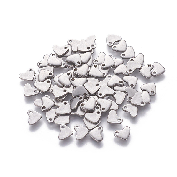 PandaHall 201 Stainless Steel Charms, Stamping Blank Tag, Heart, Stainless Steel Color, 7x6x1mm, Hole: 1mm 201 Stainless Steel Heart
PandaHall 201 Stainless Steel Charms, Stamping Blank Tag, Heart, Stainless Steel Color, 7x6x1mm, Hole: 1mm 201 Stainless Steel Heart