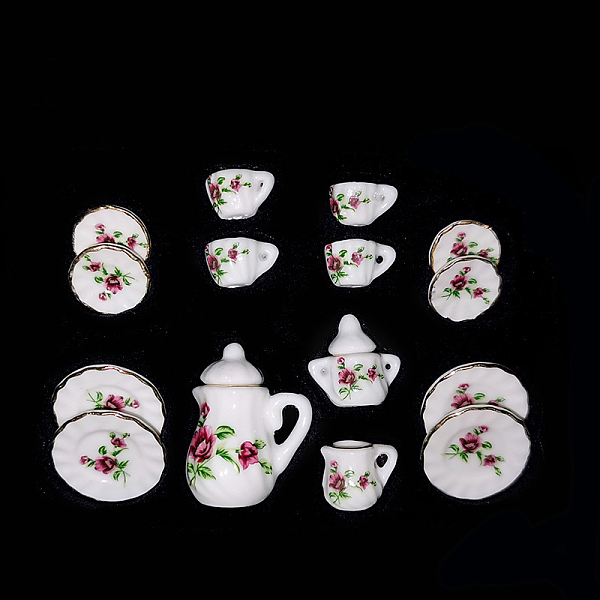 PandaHall Mini Porcelain Tea Set, including 2Pcs Teapots, 5Pcs Teacups, 8Pcs Dishes, for Dollhouse Accessories, Pretending Prop Decorations...
PandaHall Mini Porcelain Tea Set, including 2Pcs Teapots, 5Pcs Teacups, 8Pcs Dishes, for Dollhouse Accessories, Pretending Prop Decorations...