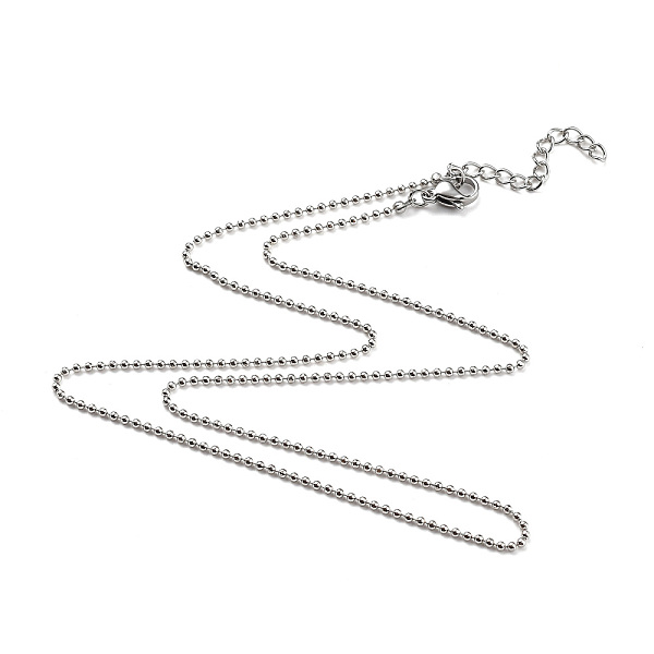 PandaHall 304 Stainless Steel Ball Chain Necklaces, with Lobster Claw Clasps, Stainless Steel Color, 17.91 inch(45.5cm) 304 Stainless Steel
PandaHall 304 Stainless Steel Ball Chain Necklaces, with Lobster Claw Clasps, Stainless Steel Color, 17.91 inch(45.5cm) 304 Stainless Steel