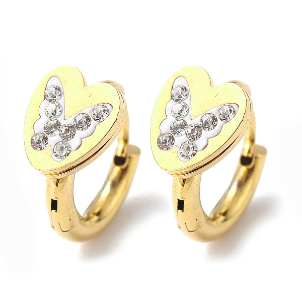 PandaHall Crystal Rhinestone Heart with Butterfly Hoop Earrings, Vacuum Plating 202 Stainless Steel Earrings with 304 Stainless Steel Pins...
PandaHall Crystal Rhinestone Heart with Butterfly Hoop Earrings, Vacuum Plating 202 Stainless Steel Earrings with 304 Stainless Steel Pins...